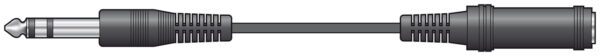 AV:link kabel Jack 6.3mm stereo samec - Jack 6.3mm stereo samice, 6m - Image 2