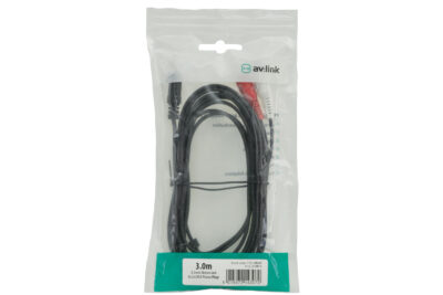 AV:link kabel Jack 3.5mm stereo samec - 2x RCA samec, 3m