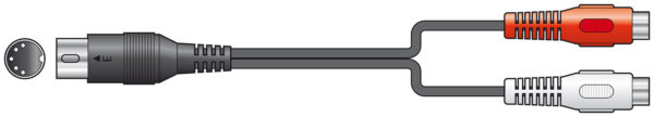 AV:link kabel 5-pin DIN samec - 2x RCA samice, 1.2m - Image 2