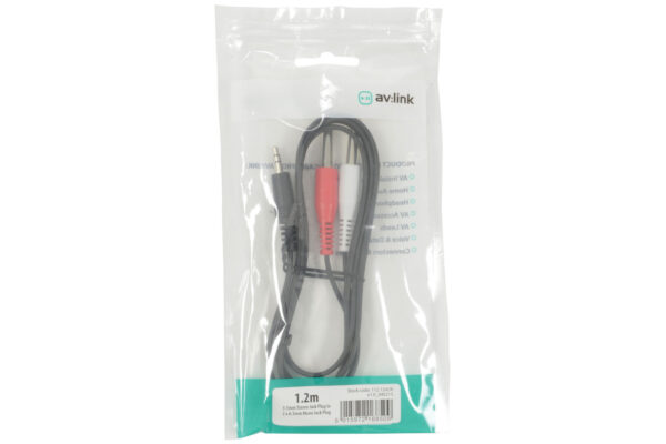 AV:link kabel Jack 3.5mm stereo samec - 2x Jack 6.3mm mono samec, 1.2m