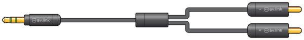 AV:link Precision kabel Jack 3.5mm stereo samec 2x RCA samec, 1.5m - Obrázek 2