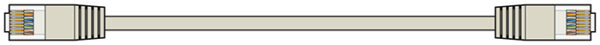 AV:link kabel U/UTP 1x RJ45 samec - 1x RJ45 samec, šedý, 1m