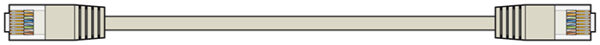 AV:link kabel U/UTP 1x RJ45 samec - 1x RJ45 samec, šedý, 2m