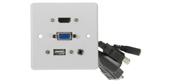 AV:link nástěnná zásuvka HDMI/VGA/USB/Jack 3.5mm