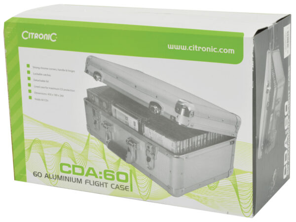 Citronic CDA-60 Hliníkový přepravní kufr na CD - Image 2