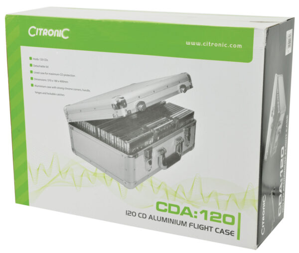 Citronic CDA-120 Hliníkový přepravní kufr na CD - Image 2