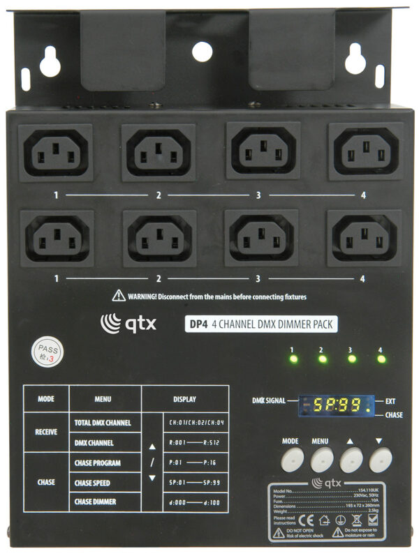 QTX stmívač 4 kanálový DMX - Image 2