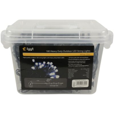 Lyyt světelný řetěz Heavy Duty Static, 180x LED bílé