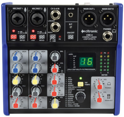 Citronic CSD-4 Kompaktní mixážní pult s Bluetooth a DSP