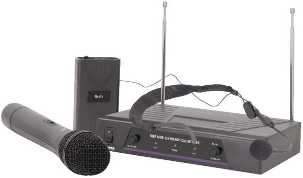 QTX VHN2, 2-kanálový bezdrátový mikrofonní set 173,8 MHz / 174,8 MHz - Image 2
