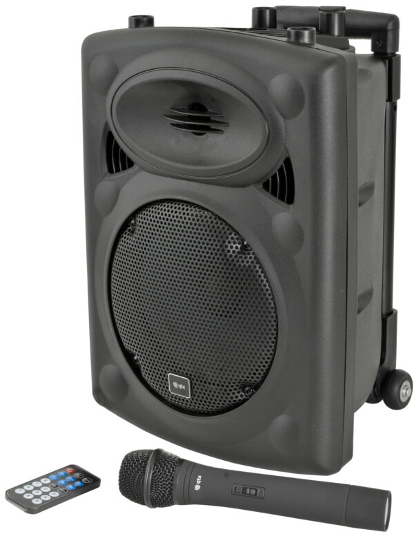 QTX QR8PABT, mobilní 8" zvukový systém MP3/SD/USB/BT/VHF, 50W