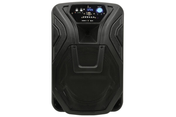 QTX BUSKER-12, mobilní 12" zvukový systém USB/SD/FM/BT/2x VHF, 80W - Image 2