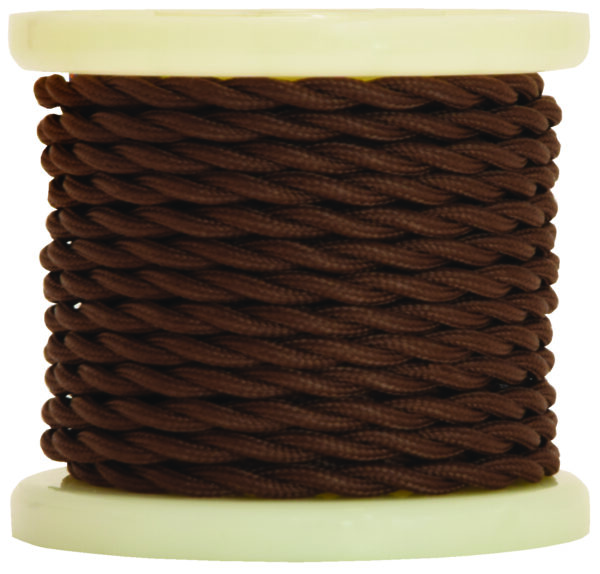Lyyt B2WBn-5, retro napájecí kabel, 5m, hnědý