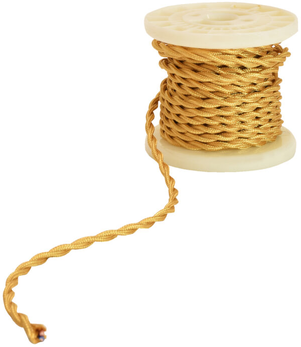 Lyyt B2WGd-5, retro napájecí kabel, 5m, zlatý - Image 2