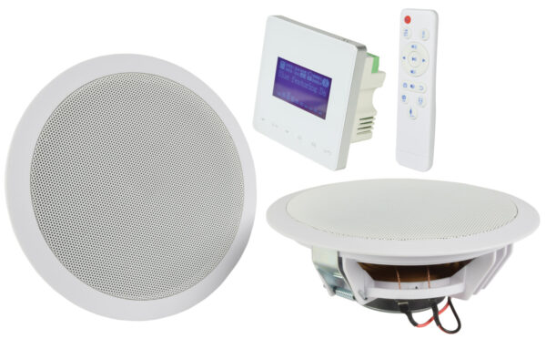 Adastra WA-215, nástěnný zesilovač a podhledové reproduktory, 30W, bílé - Image 2