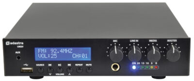 Adastra UM30, 100V mixážní zesilovač, 30W, BT/MP3/FM
