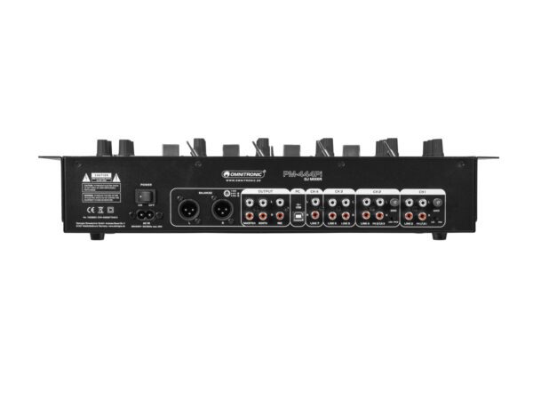 Omnitronic PM-444Pi, 4-kanálový mixážní pult s MP3/BT přehrávačem a USB rozhraním - Image 3