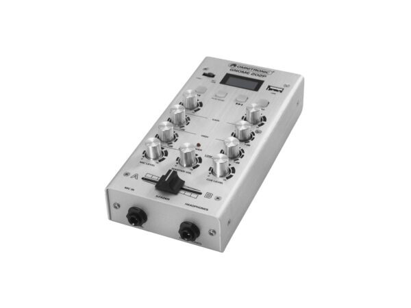 OMNITRONIC GNOME-202P, 2-kanálový, USB, MP3, Bluetooth, stříbrný - Image 3
