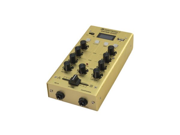 OMNITRONIC GNOME-202P, 2-kanálový, USB, MP3, Bluetooth, zlatý - Image 3