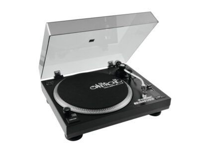 Omnitronic BD-1390 USB, gramofon s řemínkovým pohonem, černý