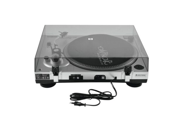 Omnitronic BD-1380 USB, gramofon s řemínkovým pohonem, stříbrný - Image 5