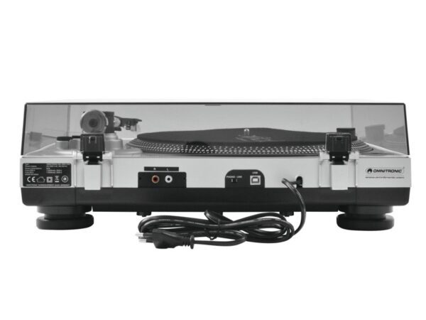 Omnitronic BD-1380 USB, gramofon s řemínkovým pohonem, stříbrný - Image 6