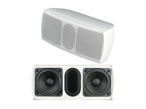 Omnitronic OD-22 nástěnný 2x 2,5" reproduktor 15W, 8 Ohm, bílý