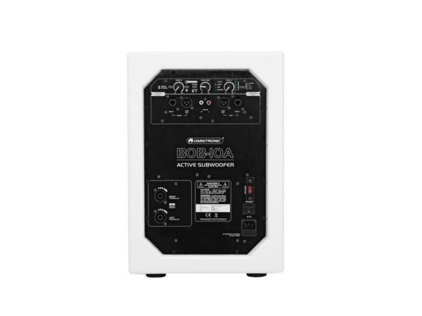 Omnitronic BOB-10A DSP 10" subwoofer, 900W, Bluetooth, bílý - Obrázek 4