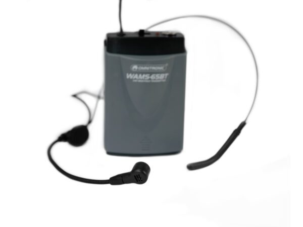 Omnitronic WAMS-65BT kapesní bezdrátový UHF vysílač s náhlavním mikrofonem - Image 4