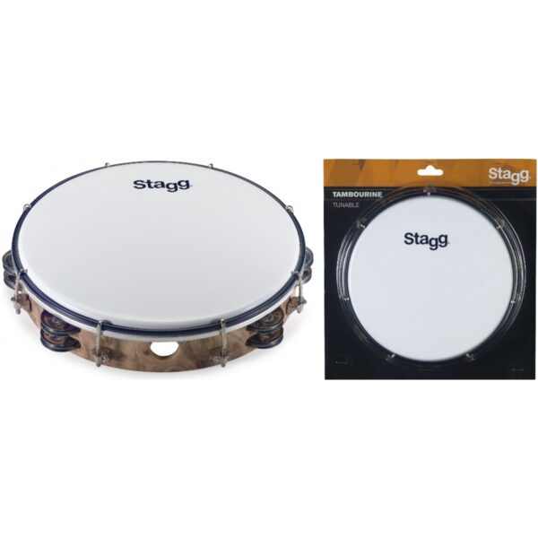 Stagg TAB-210P/WD, dvouřadá laditelná tamburína, 10" - Image 2