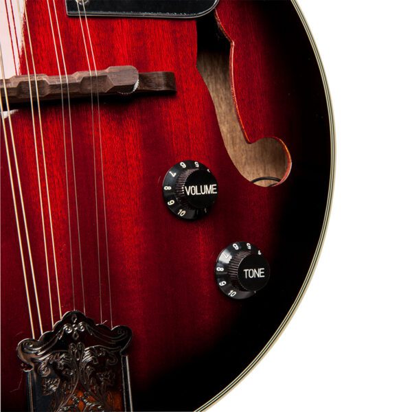 Stagg M50 E, elektroakustická bluegrassová mandolína, redburst - Image 4