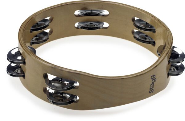 Stagg STA-3208, dřevěná tamburína dvouřadá, 8"
