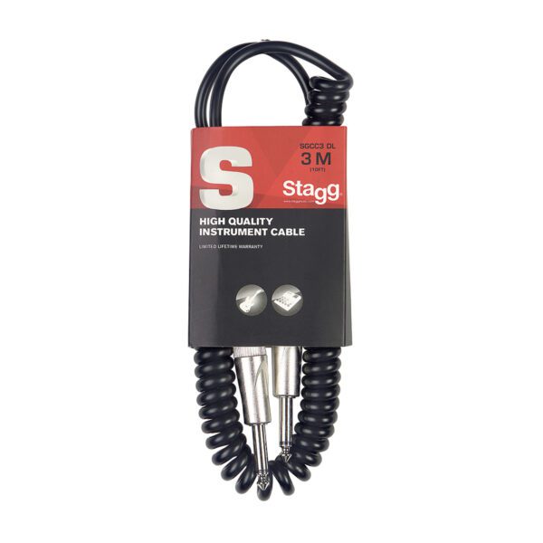 Stagg SGCC3 DL, spirálový nástrojový kabel jack/jack, 3 m - Image 8