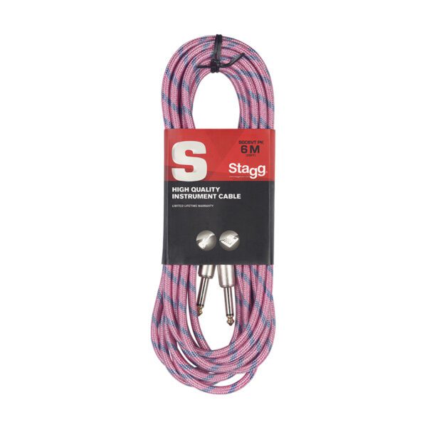 Stagg SGC6VT PK, nástrojový kabel Jack/Jack, 6 m, růžový - Image 7