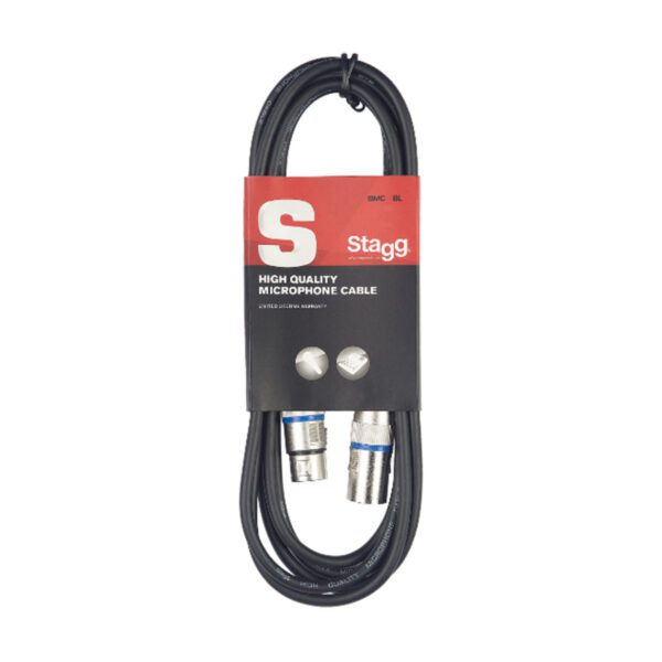 Stagg SMC1 BL, mikrofonní kabel XLR/XLR, 1m, modré kroužky - Image 8