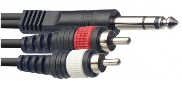 Stagg SYC2/PS2CM E, kabel 1x stereo JACK/2x RCA, 2m - Image 4