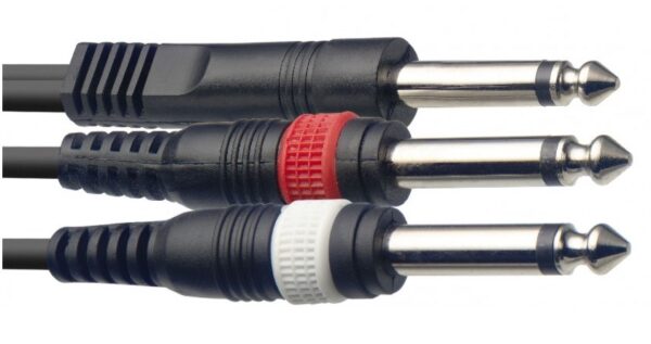 Stagg SYC3/P2P E, kabel Jack 6,3 mm mono samec – 2x Jack 6,3 mm mono samec, 3m - Image 3