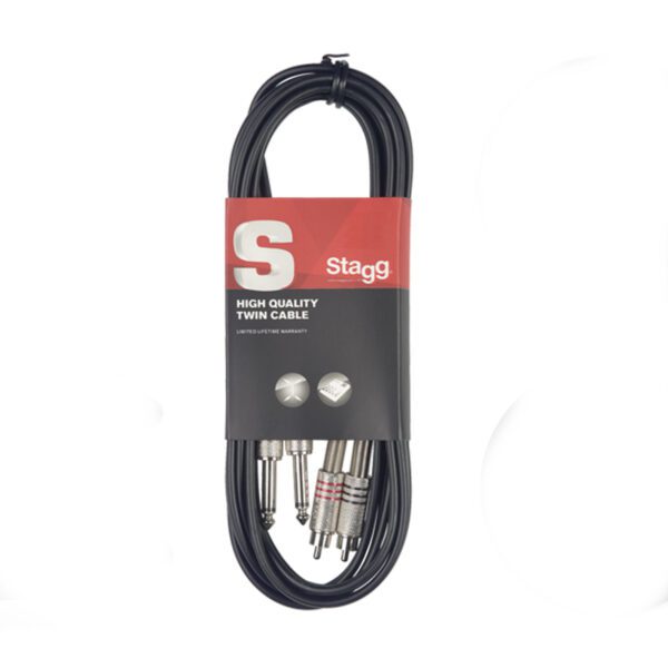 Stagg STC060PCM, kabel dvojitý, 2x JACK/2x RCA, 0,6m - Obrázek 8