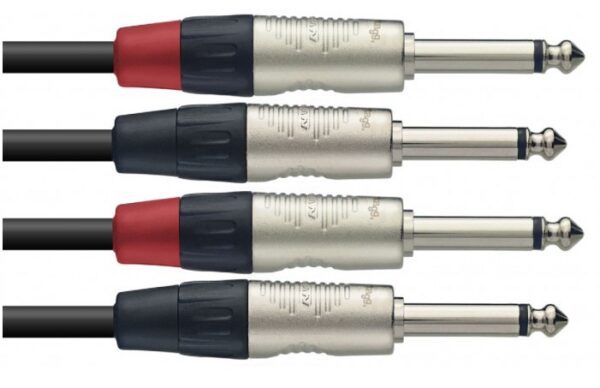 Stagg NTC3PR, kabel dvojitý mono JACK/JACK, 3m - Image 7