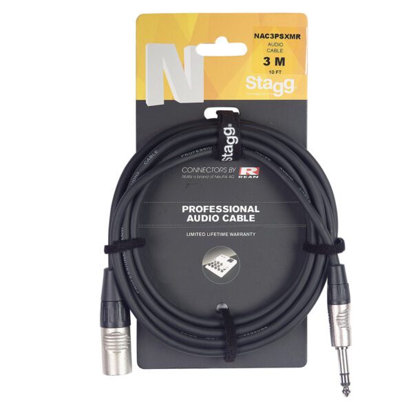Stagg NAC6PSXMR, audio kabel XLR samec - Jack 6,3 mm zástrčka stereo, 6m - Image 6