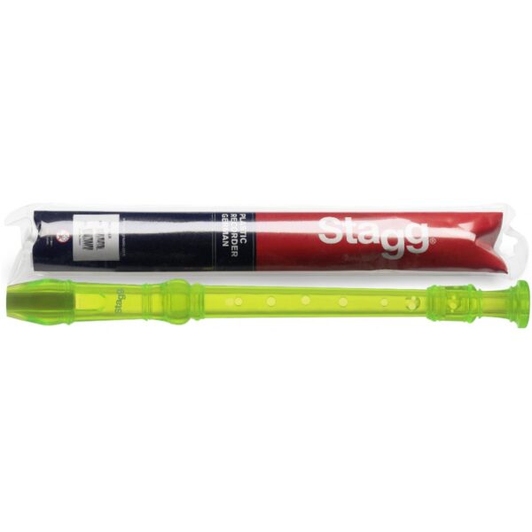Stagg REC-GER/TGR, zobcová flétna sopránová, německý prstoklad, zelená - Image 2