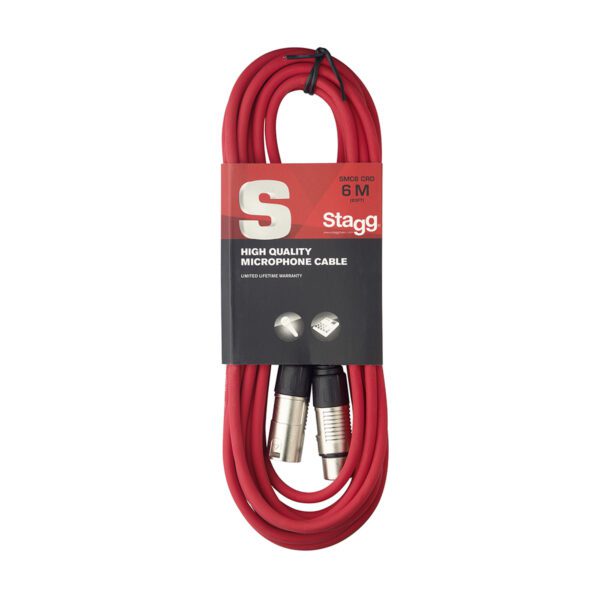 Stagg SMC6 CRD, mikrofonní kabel XLR/XLR, 6m, červený - Image 8