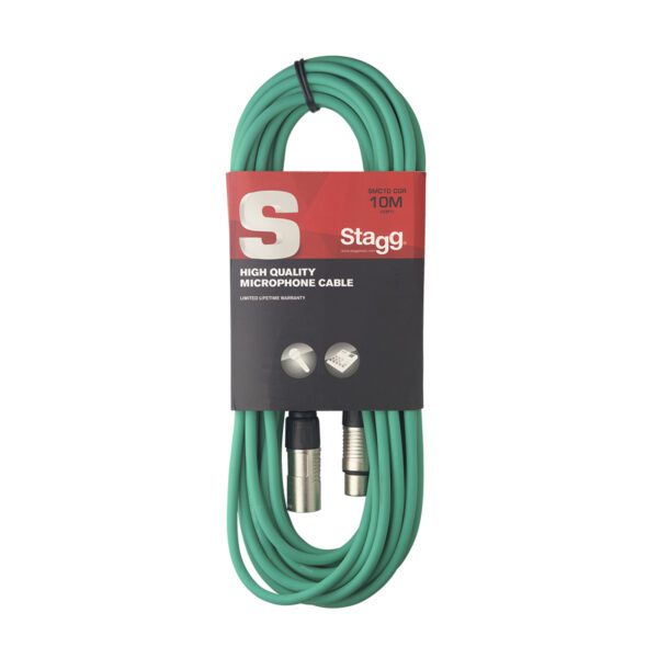 Stagg SMC10 CGR, mikrofonní kabel XLR/XLR, 10m, zelený - Obrázek 8
