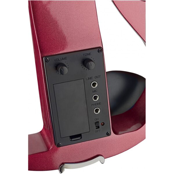 Stagg EVN X-4/4 MRD, elektrické housle s pouzdrem a sluchátky, červená metalíza - Image 3