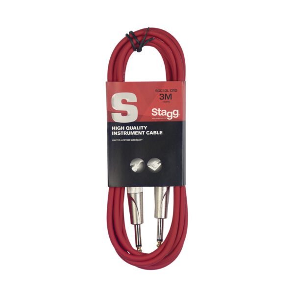 Stagg SGC3DL CRD, kabel JACK/JACK, 3 m, červený - Obrázek 8