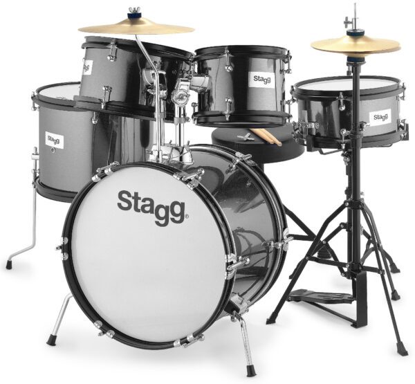 Stagg TIM JR 5/16B BK, dětská bicí sada, černá