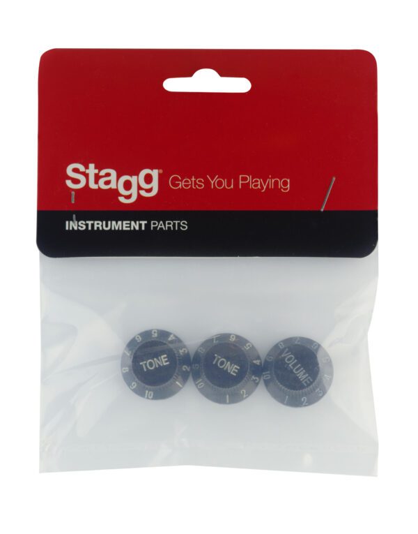 Stagg SP-KNST-BLK, knoflíky na potenciometry pro el. kytaru - Obrázek 2
