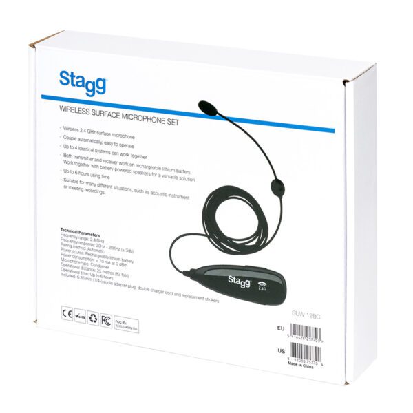 Stagg SUW 12BC, bezdrátový nástrojový mikrofonní set, 2,4 GHz UHF - Image 3
