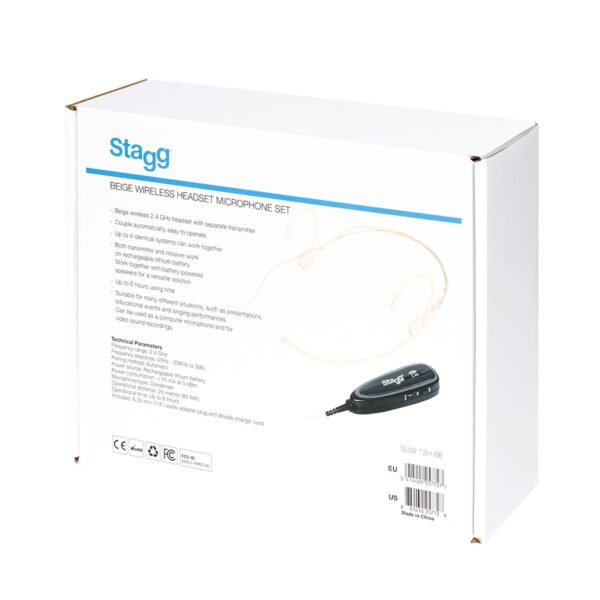 Stagg SUW 12H-BE, bezdrátový náhlavní mikrofonní set 2,4 GHz UHF - Image 7