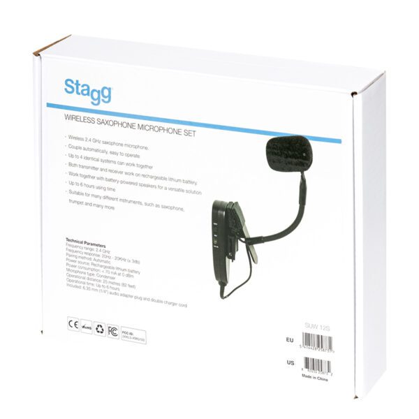 Stagg SUW 12S, bezdrátový mikrofonní set pro dechy, 2,4 GHz UHF - Image 5